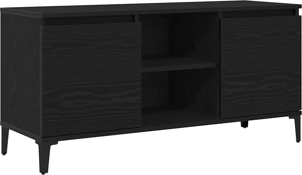 vidaXL TV szekrény Fekete tölgy 102 x 35 x 50 cm Faanyag