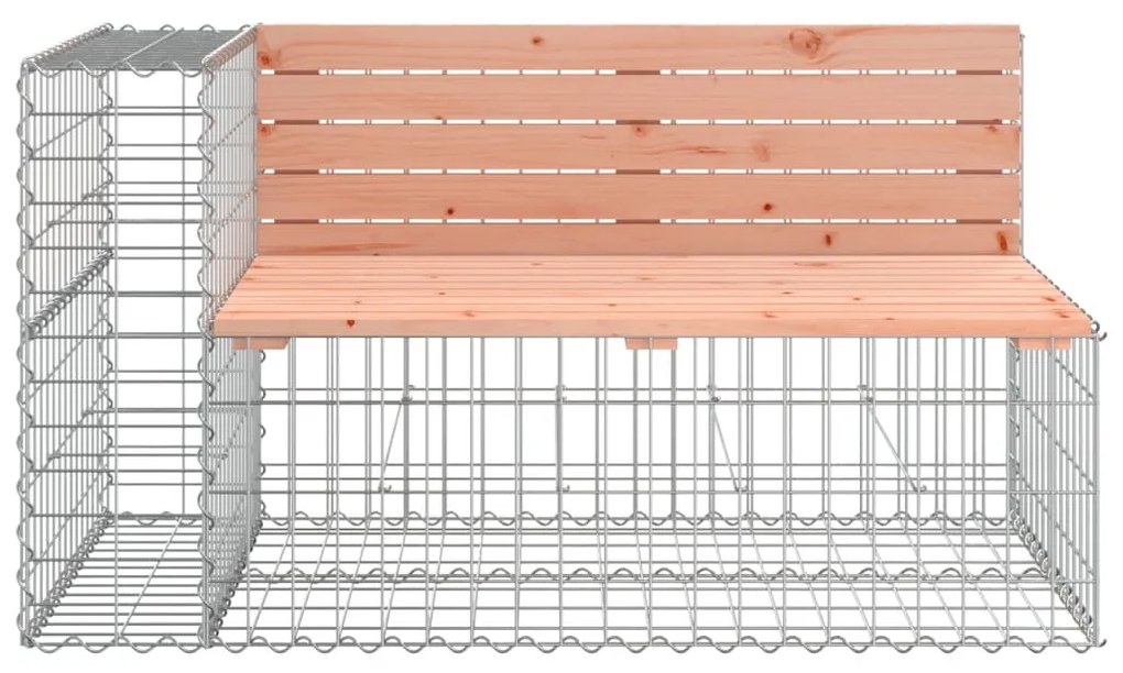 tömör duglászfenyő gabion kerti pad 122 x 71 x 65,5 cm