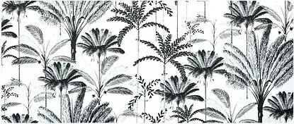 Diatomit szőnyeg 50x120 cm fehér pálmafák