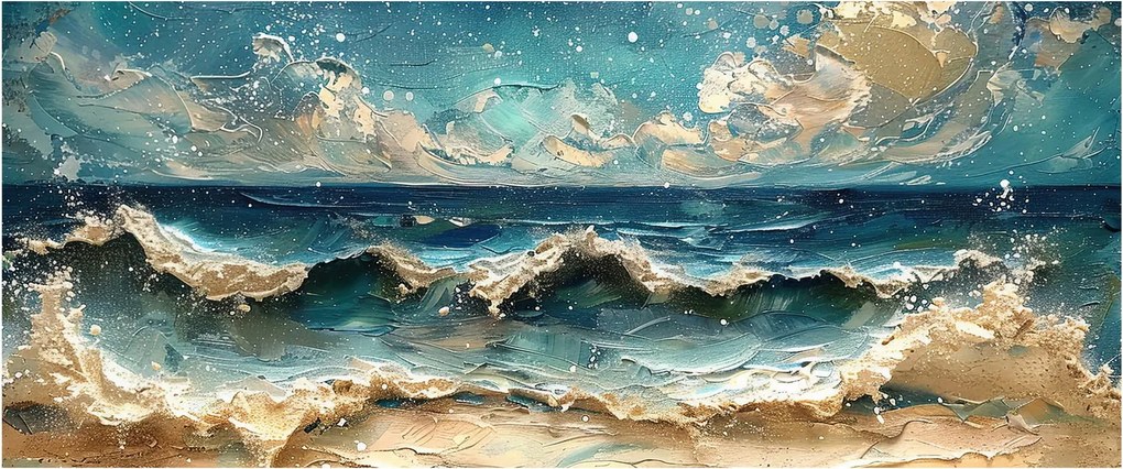 Kép - A tenger festése (120x50 cm)