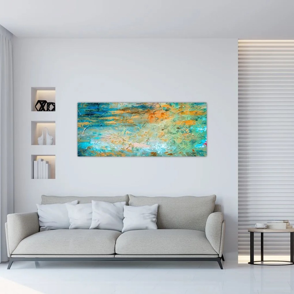 A kék absztrakció képe (120x50 cm)