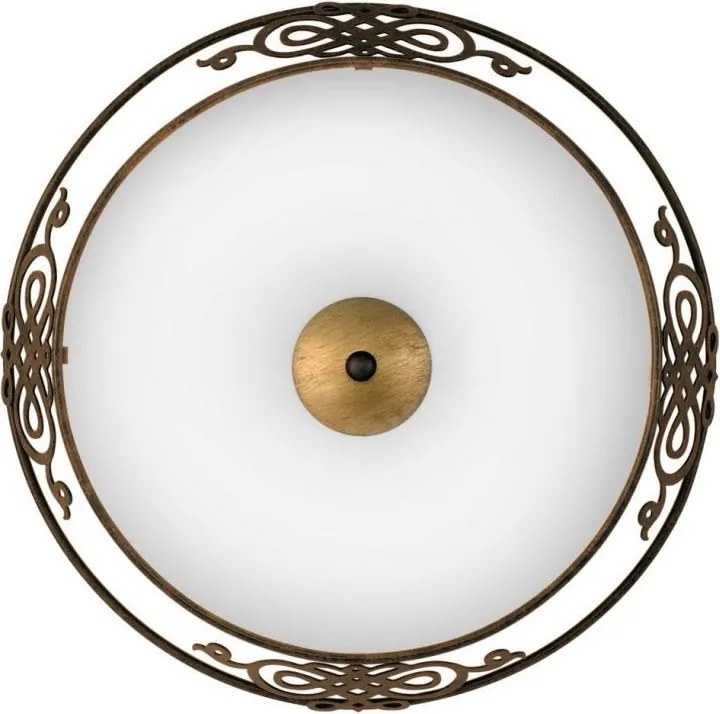 EGLO 86712 MESTRE Klasszikus Mennyezeti Lámpa Antik Bronz, Fehér, Arany E27 IP20
