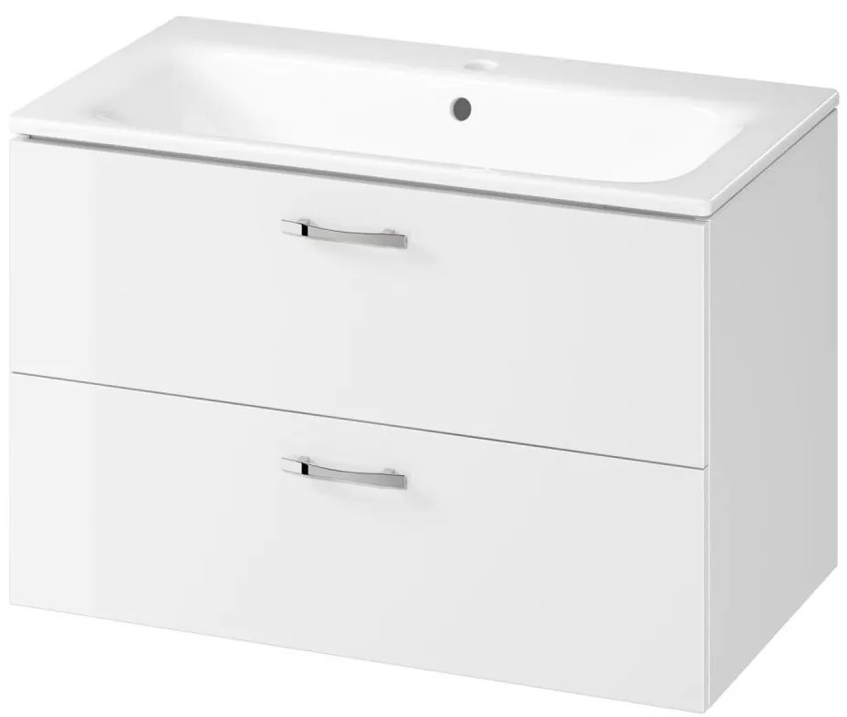 Cersanit S801-538 - Falra szerelhető NIKO fürdőszobaszekrény mosdóval 80x45 cm fehér