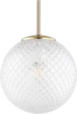 Brilagi - Kábelre függesztett csillár STELLA 1xE27/60W/230V átm. 18 cm bézs/arany