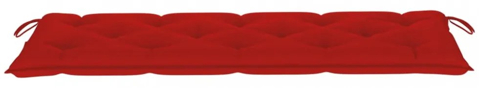 piros oxford szövet kerti padpárna 150 x 50 x 7 cm