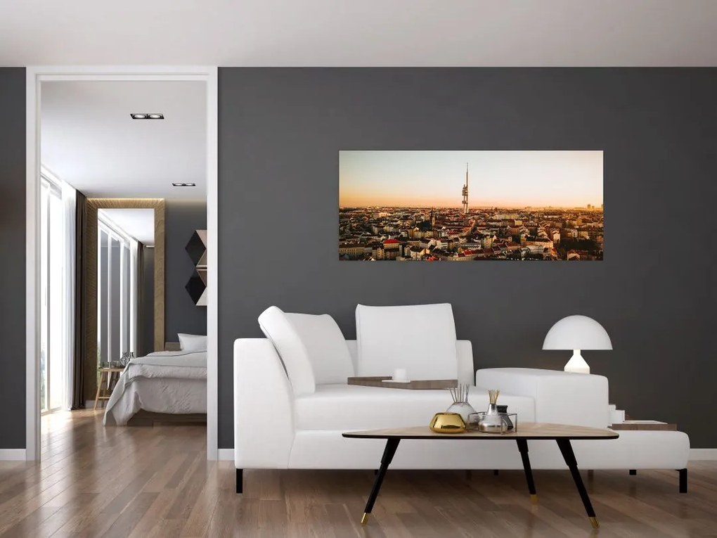 Naplemente Zizkov felett (120x50 cm)