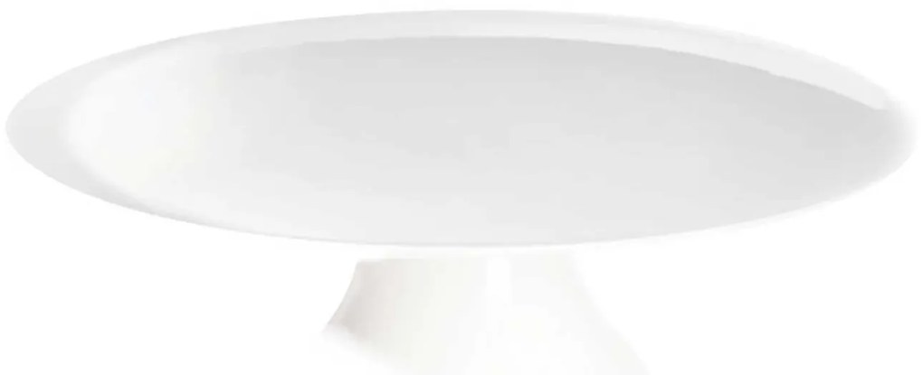 Fehér kerámia talpas tortatál 29,5 cm