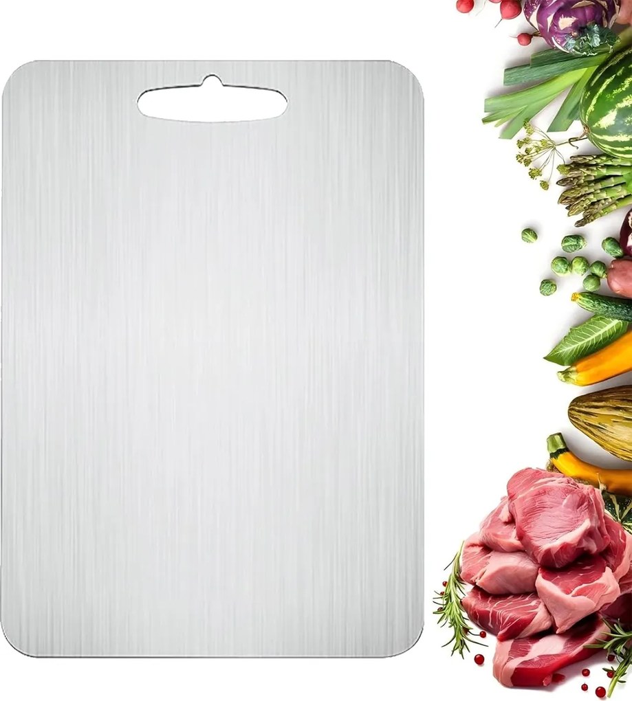Rozsdamentes acél vágódeszka a konyha nélkülözhetetlen eleme.