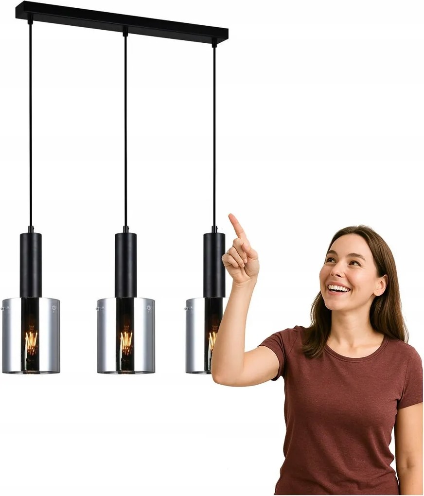 Sardo függőlámpa PND-5581-3-BK+SG Italux