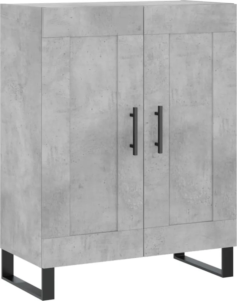 vidaXL betonszürke szerelt fa tálalószekrény 69,5 x 34 x 90 cm