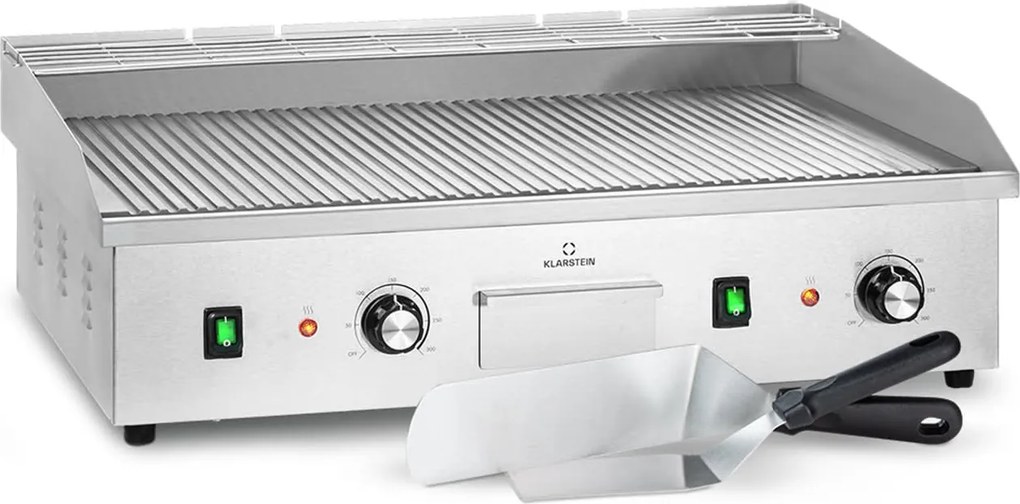 Klarstein Grillmeile 4400, elektromos grill, 2 x 2200 W, rozsdamentes acél grill lap