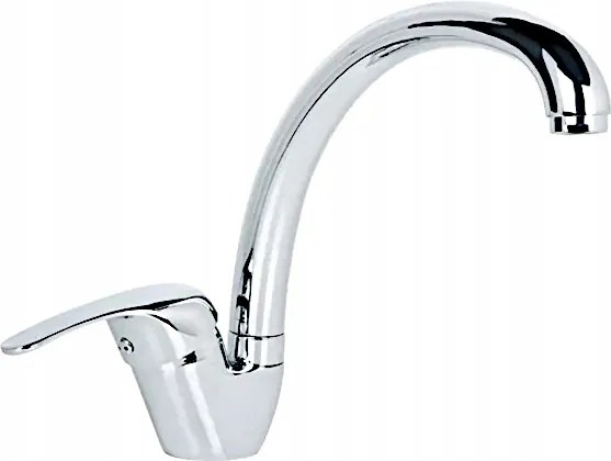 Magas Álló Konyhai Csaptelep Oldalkarral Króm Csaptelep Valvex Lengyel