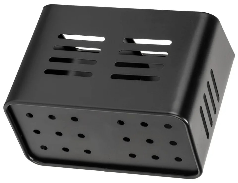 Fém evőeszköz és szalvéta tartó szett 2 db-os Black Outdoor Kitchen Baco – Wenko