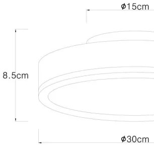 Globo 416080WD1R - LED Mennyezeti lámpa DORO LED/12W/230V á. 30 cm