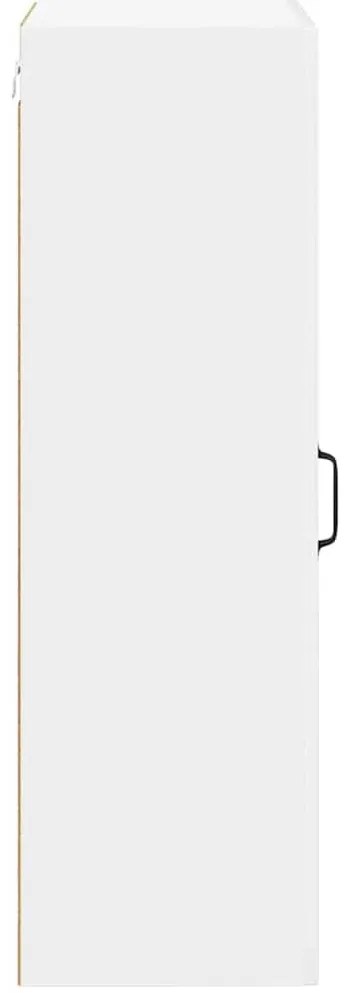 Fali konyhaszekrény Magas Fényű Fehér 50 x 31 x 100 cm Faanyag