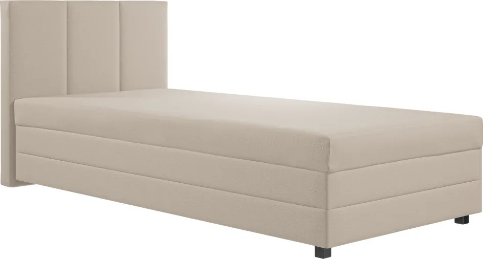 Boxspring ágy, egyszemélyes, bézs, 110x200, univerzális, ALEXA