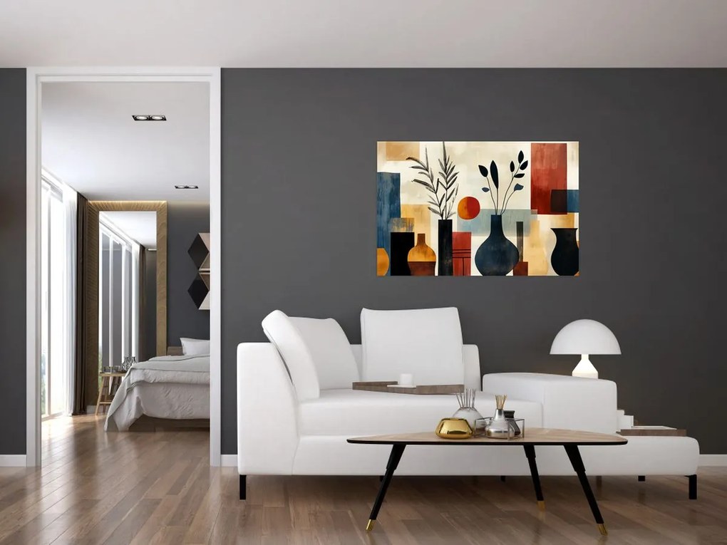 Kép - Kubista vázák (90x60 cm)