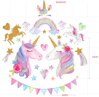 PIPPER | Falmatrica "Egyszarvúak 2" 80x95cm