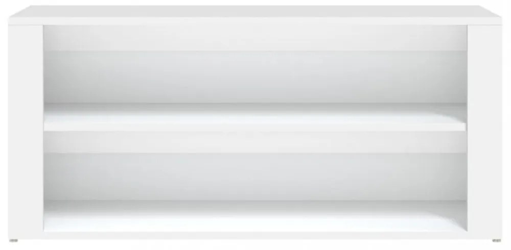 fehér szerelt fa cipőtartó 100x35x45 cm
