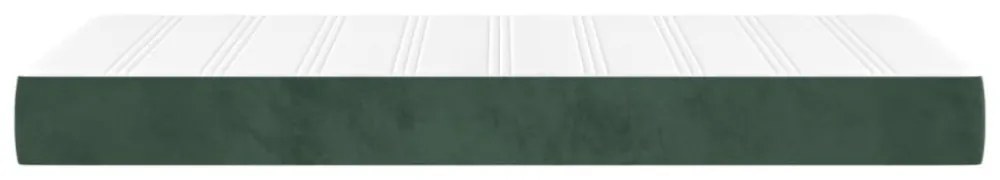 sötétzöld bársony zsebrugós ágymatrac 80 x 200 x 20 cm