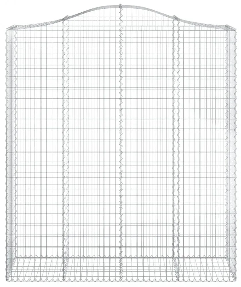 4 db íves horganyzott vas gabion kosár 200x50x220/240 cm