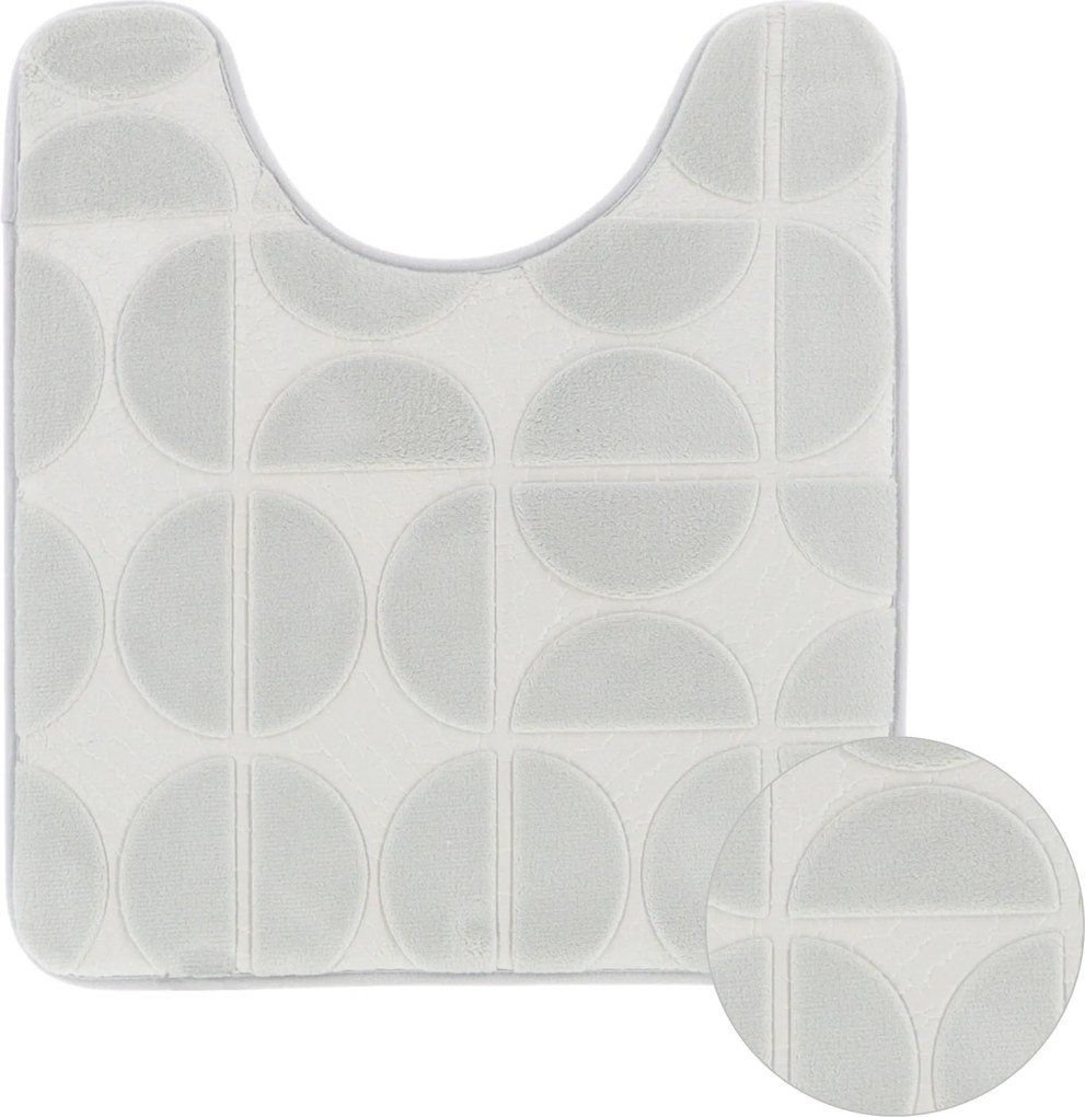 Fürdőszobaszőnyeg Wc-szőnyeg 45x50 cm mikroszálas Puha Alátét szürke