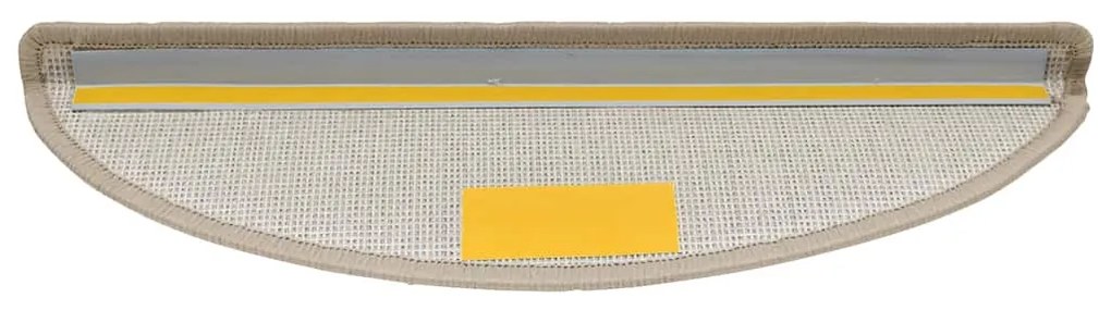 20 db lépcsőszőnyeg 56 x 17 x 3 cm bézs félkör alakú