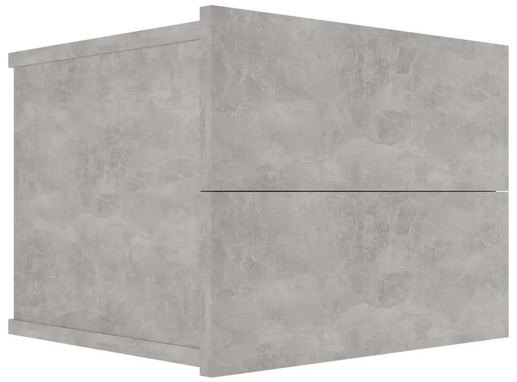 Betonszürke szerelt fa éjjeliszekrény 40 x 30 x 30 cm