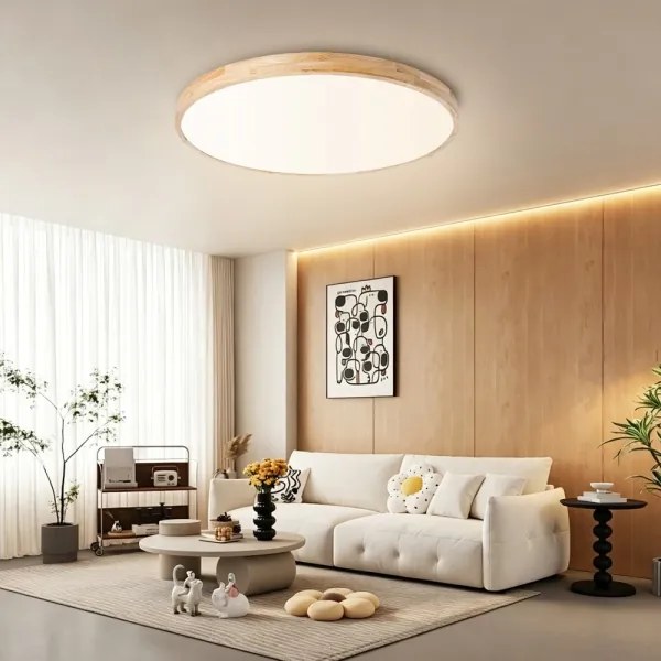 BRILAGI - Dimmelhető lámpatest WOODLINE LED/100W/230V 3000-6000K tölgy átm. 80 cm + távirányító