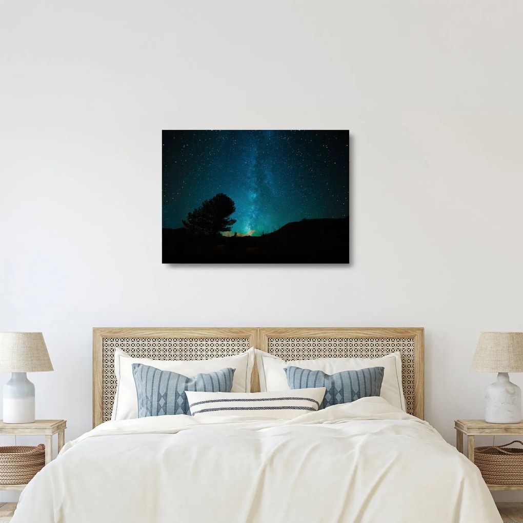 Egy éjszakai égbolt csillagokkal (üvegen) (70x50 cm)