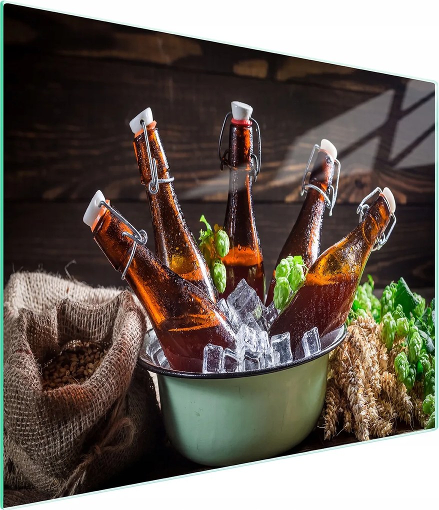 Üveg Vágódeszka 52x30 Palack Edzett Üveg