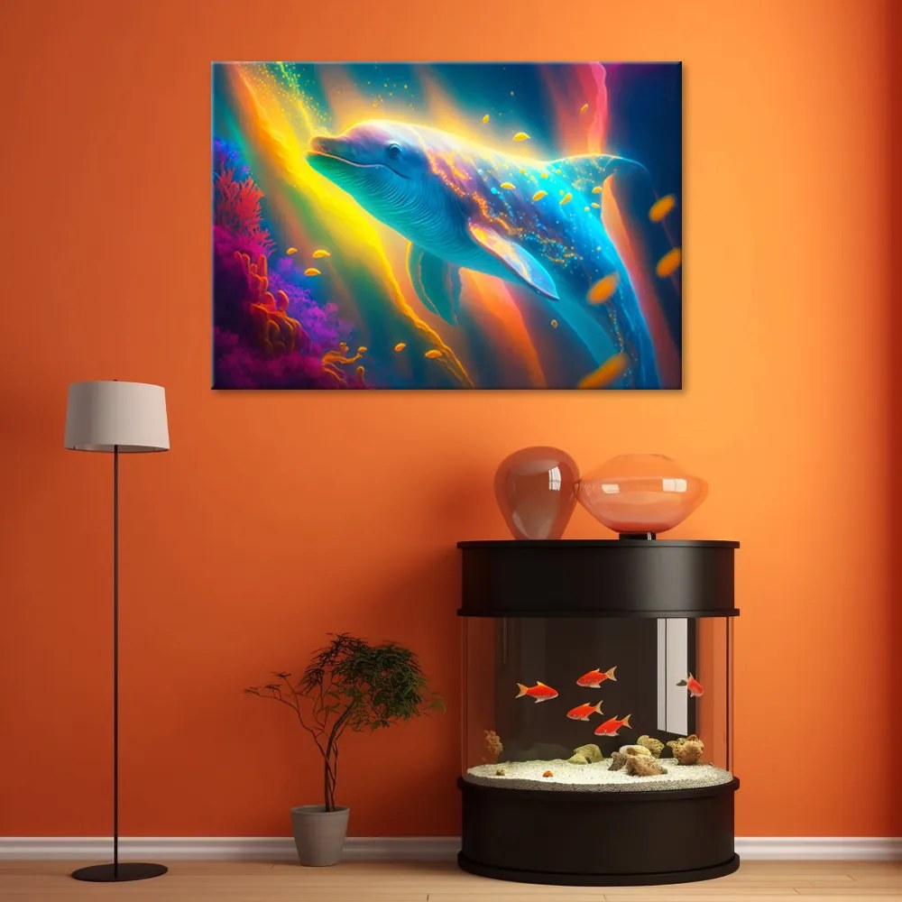Gario Vászonkép Gyönyörű delfin Méret: 90 x 60 cm