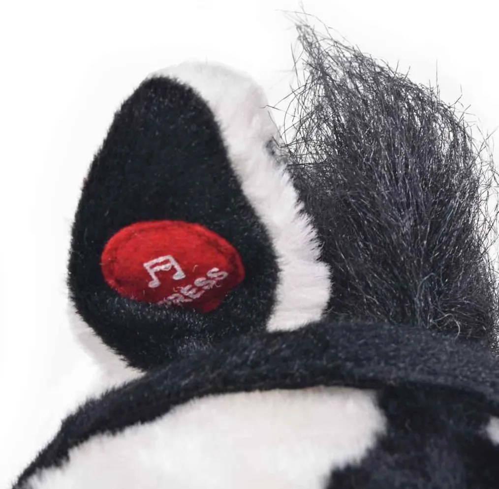 fekete-fehér álló ló plüssjáték XXL