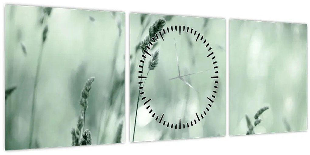 Kép - Zöld rét (órával) (90x30 cm)