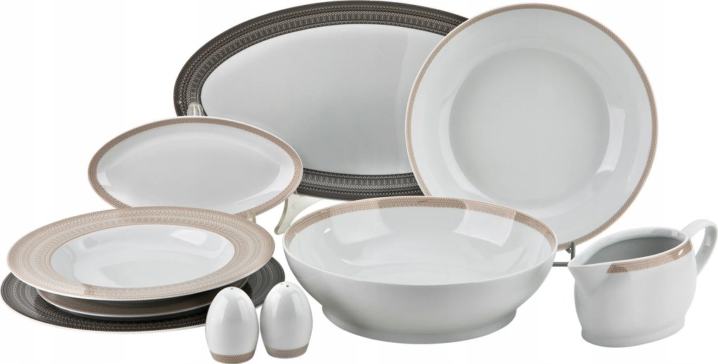 Ebédlőtál barna/bézs, 6/25