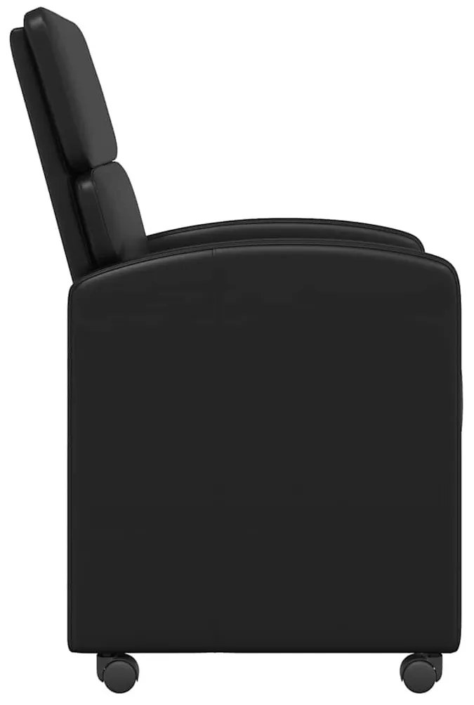 Kerekes Étkező Székek 2 pcs Fekete 58 x 65 x 98 cm Műbőr