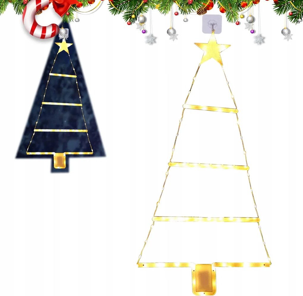 Karácsonyfadísz Led meleg szín 93 cm