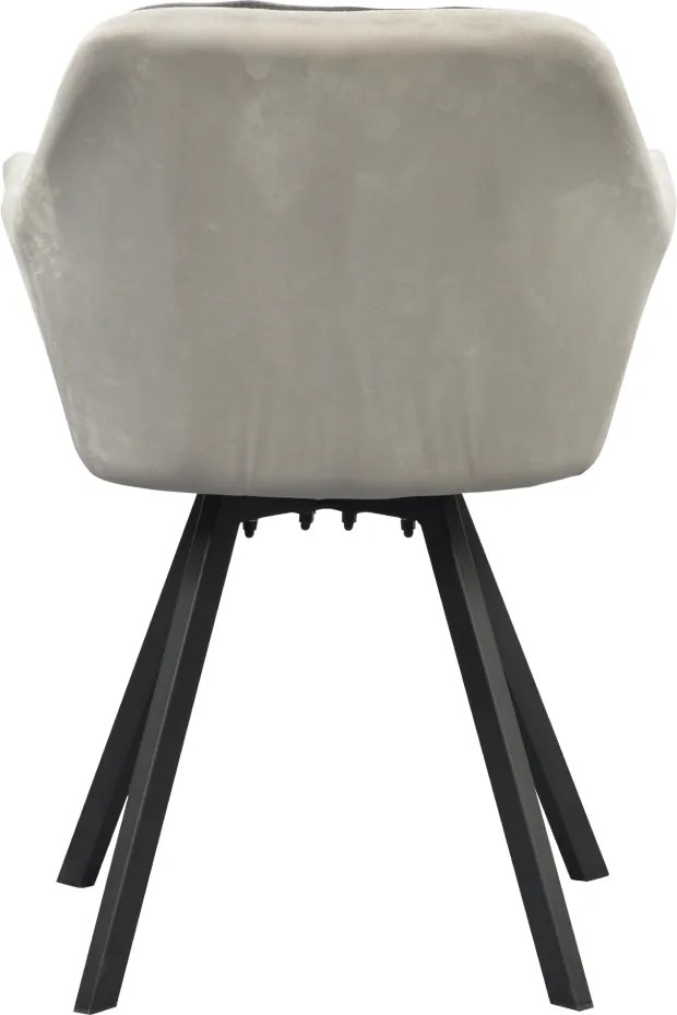 Forgó étkezőszék, szürke Velvet szövet, FLER