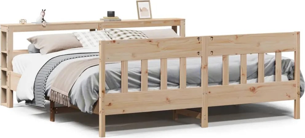 vidaXL tömör fenyőfa ágy matrac nélkül 200 x 200 cm
