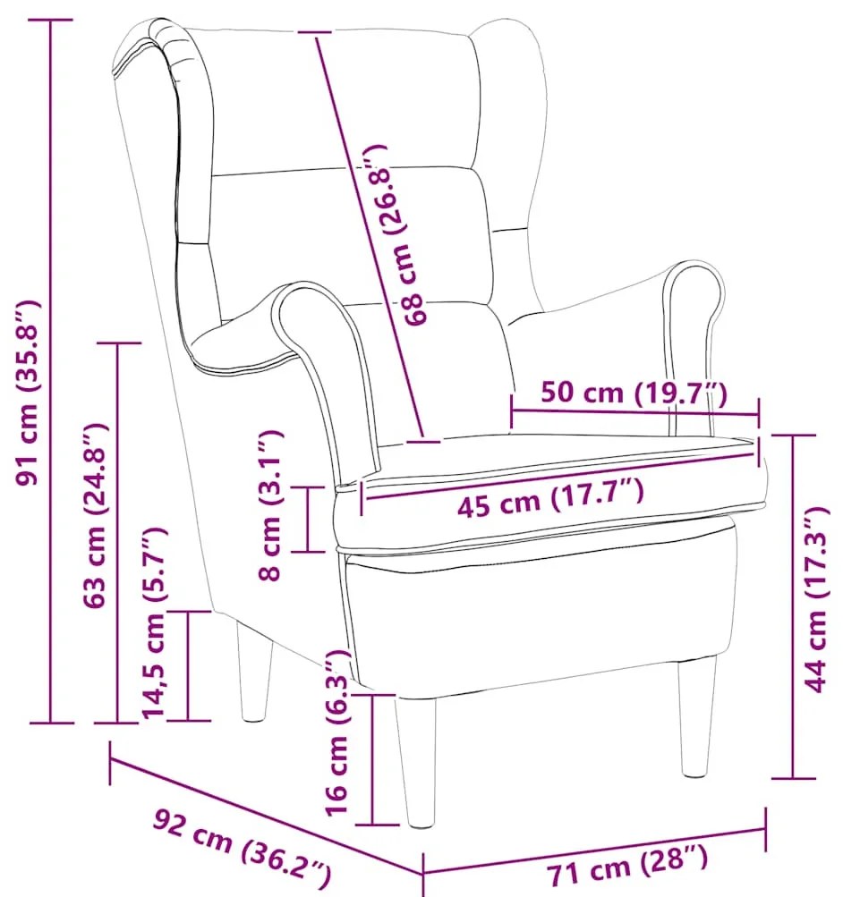 sötétszürke bársonyfotel