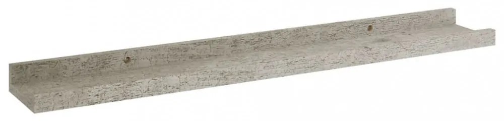 4 db betonszürke fali polc 60 x 9 x 3 cm