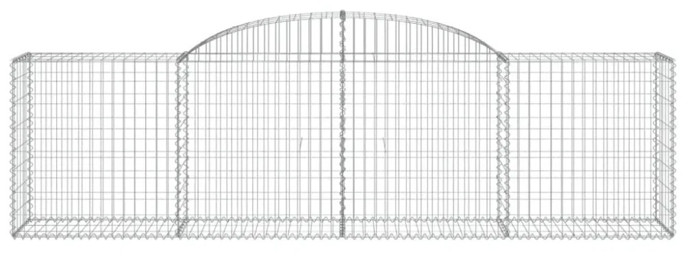 7 db íves horganyzott vas gabion kosár 300x50x80/100 cm