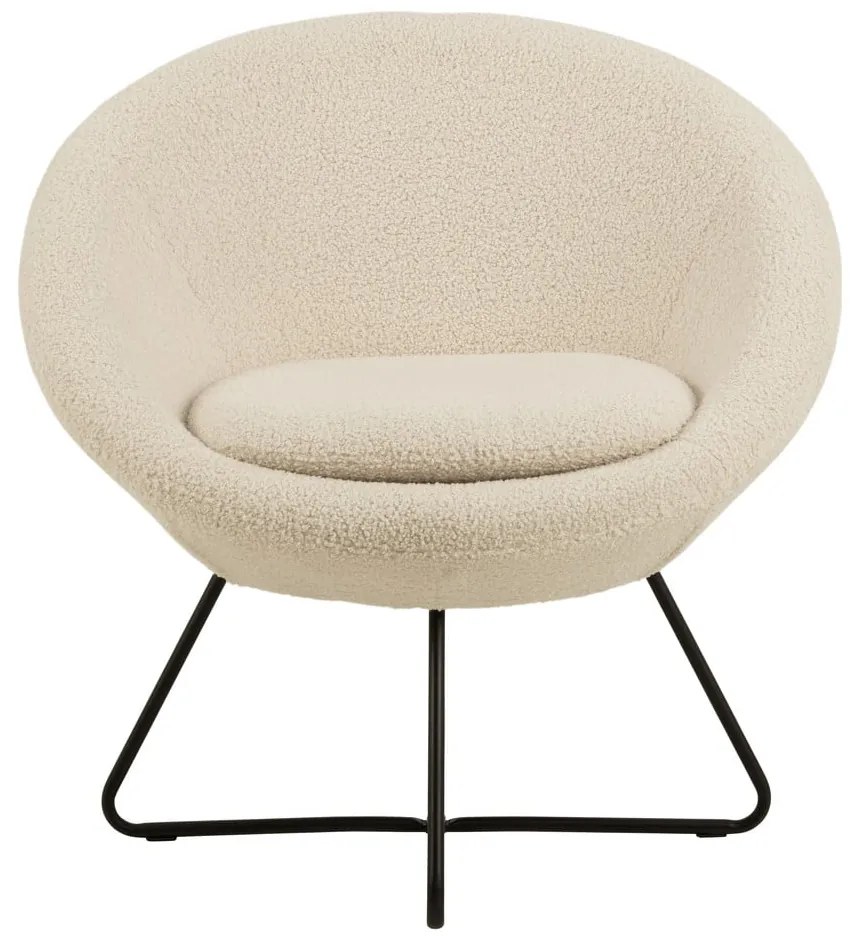 Center kémfehér műgyapjú fotel - Actona