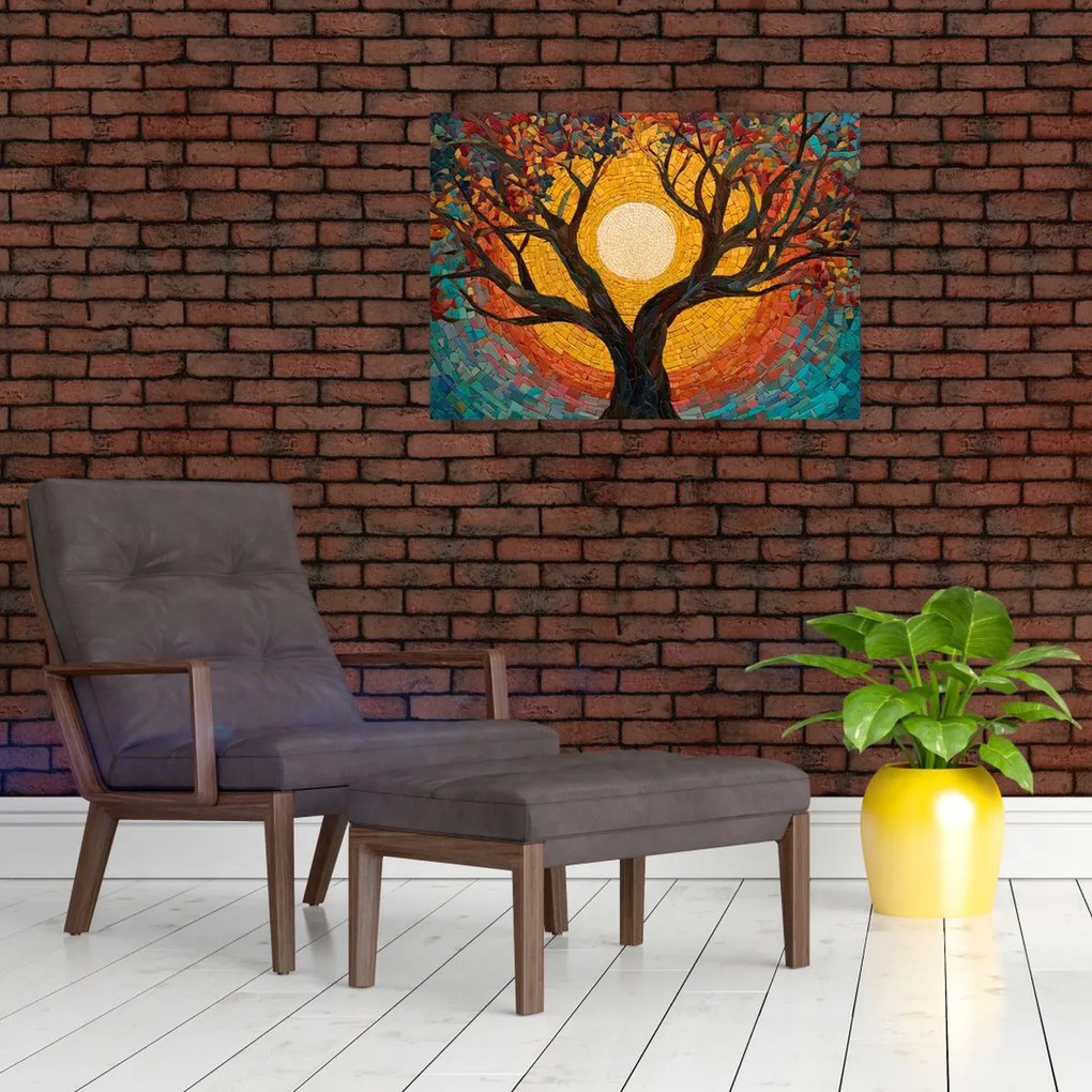 Kép - Nap az élet fájának koronájában (70x50 cm)