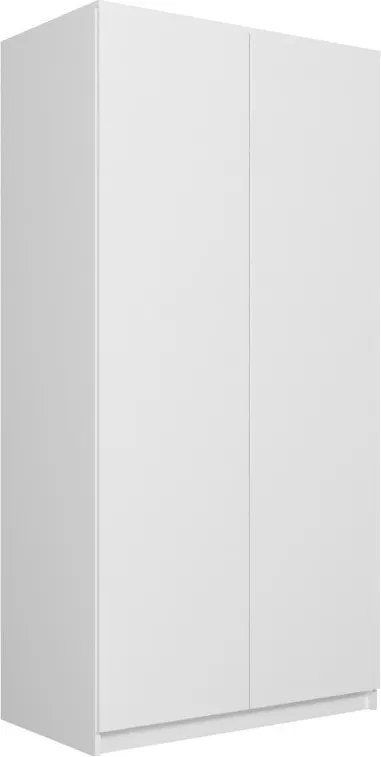 SD-90 gardróbszekrény akasztós és polcos résszel, fehér