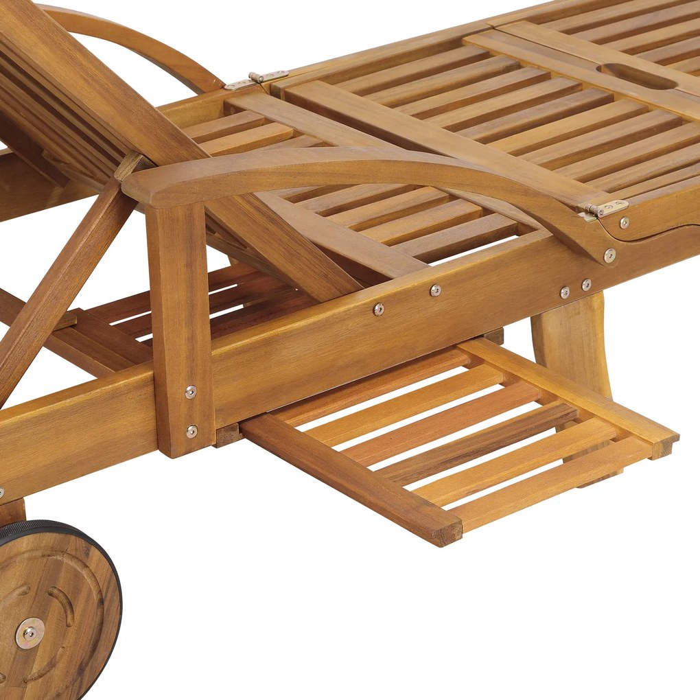 TAMI SUN kerti nyugágy, 195,5x69x85cm, természetes barna Jurhan