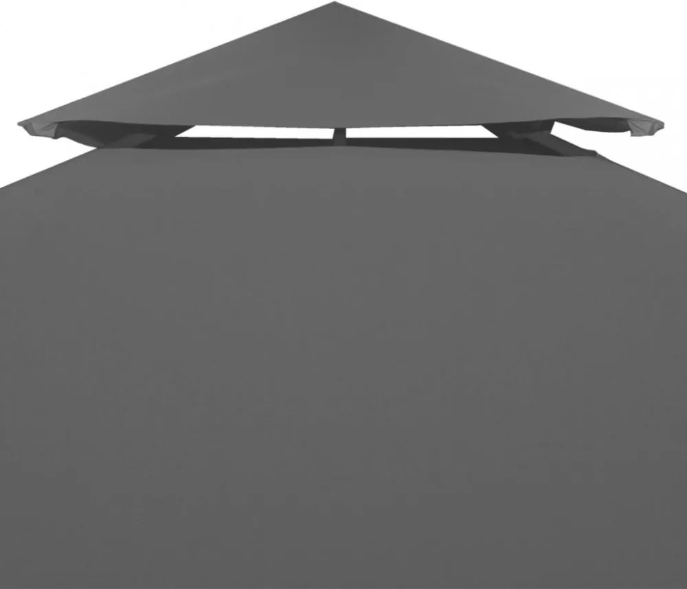sötétszürke csere pavilon ponyvatető 310 g/m² 3 x 3 m