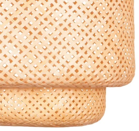 Csillár zsinóron BERTA 1xE27/20W/230V átm. 50 cm bambusz