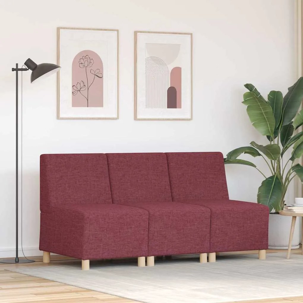 Karfa Nélküli Modularis Kanapé Egység 3 pcs bordó