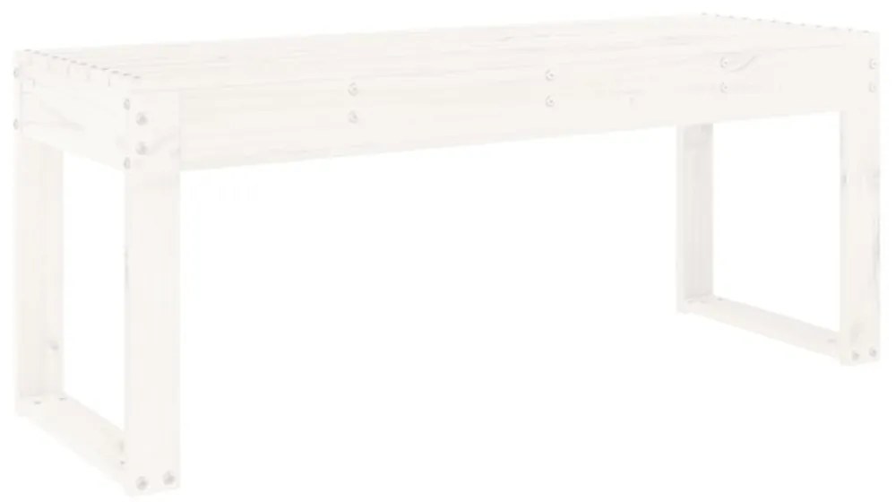 fehér tömör fenyőfa kerti pad 110x38x45 cm